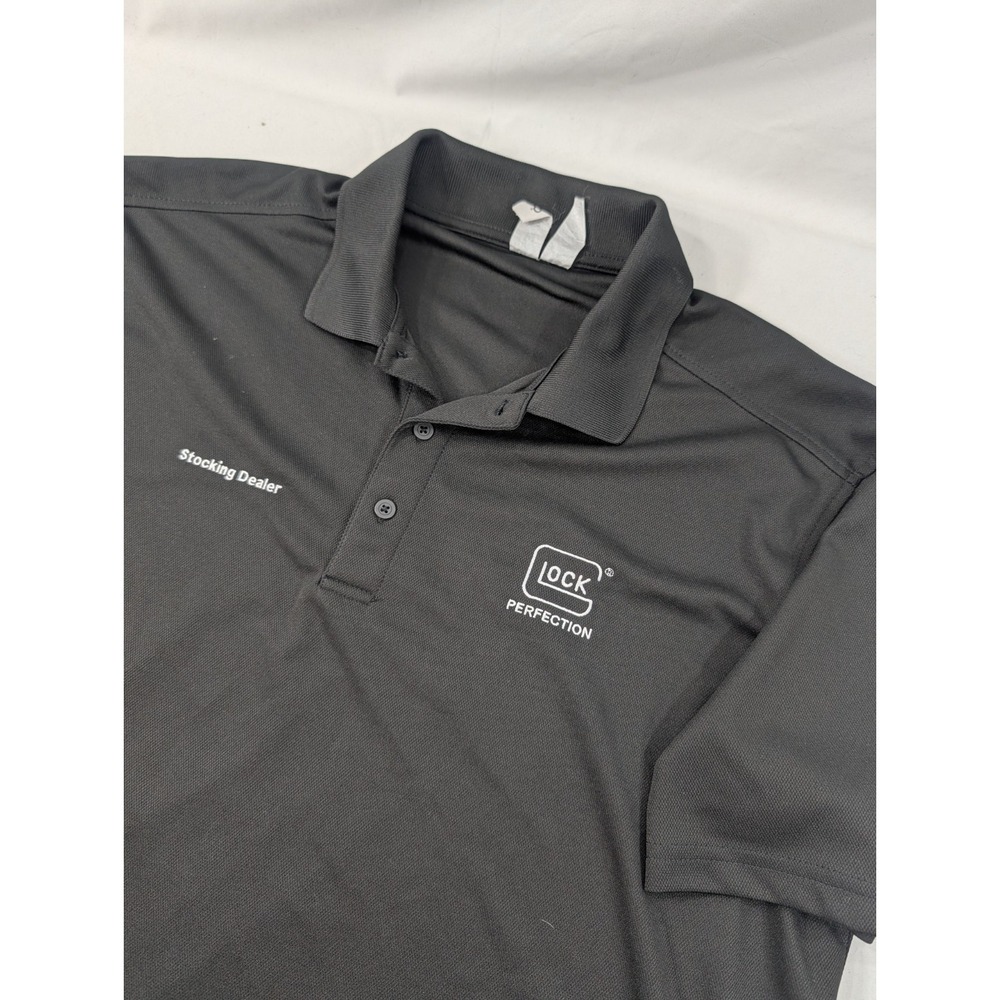 Glock Perfection Dealer Black Clique Polo Mens Size XL